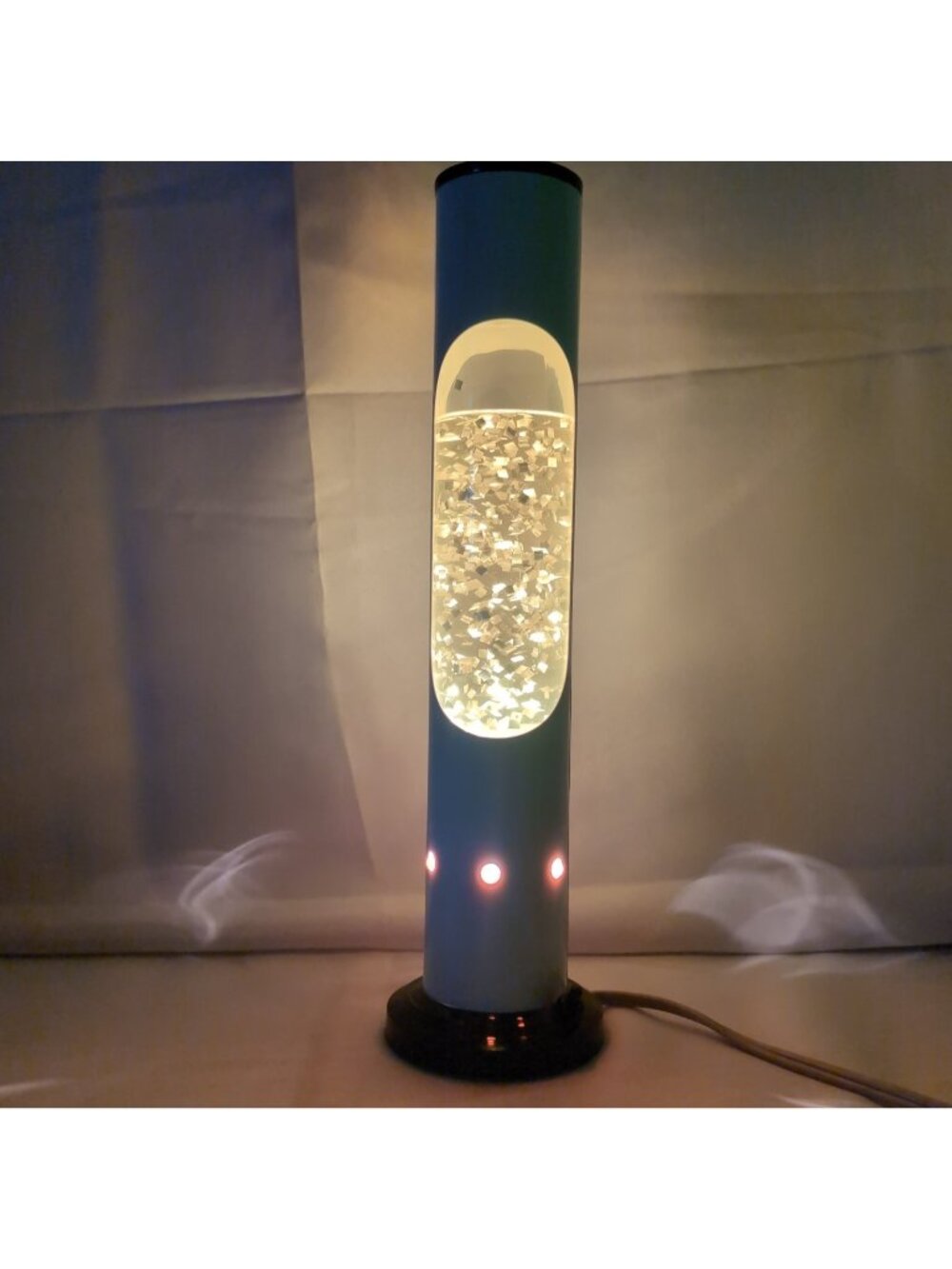 Pyrofag 1970s Vintage Germany Glitter Lamp Space Age White Gold Brilliant 15"